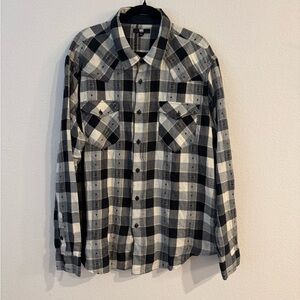 Frye Men's Jacquard Flannel Shirt
Heather Grey XXL